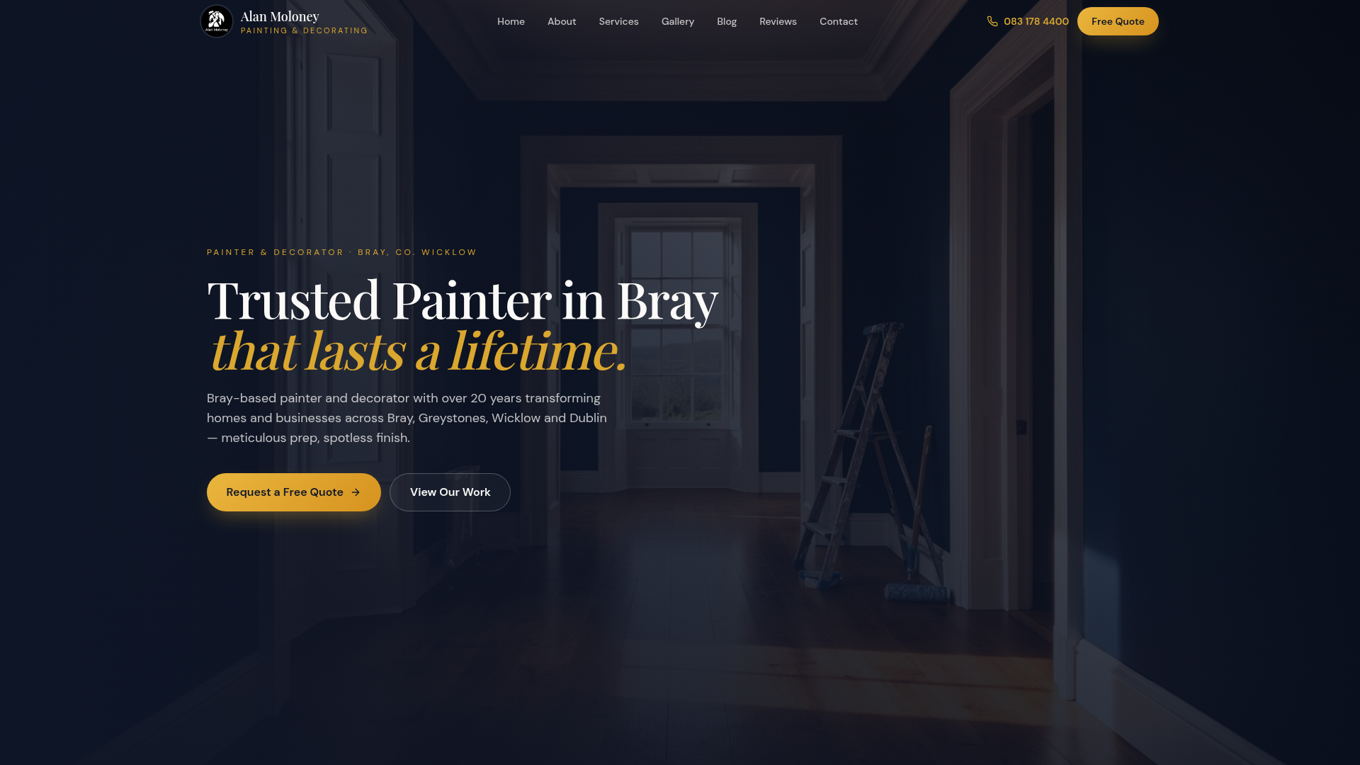 Alan Moloney Painting & Decorating website preview