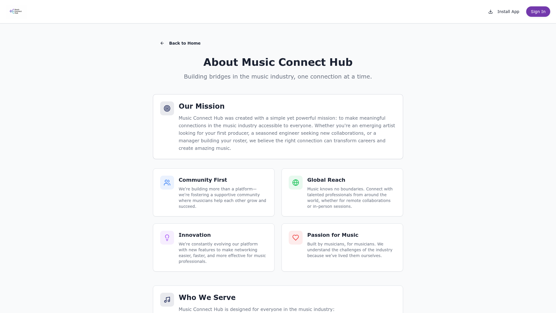 Music Connect Hub screenshot 2