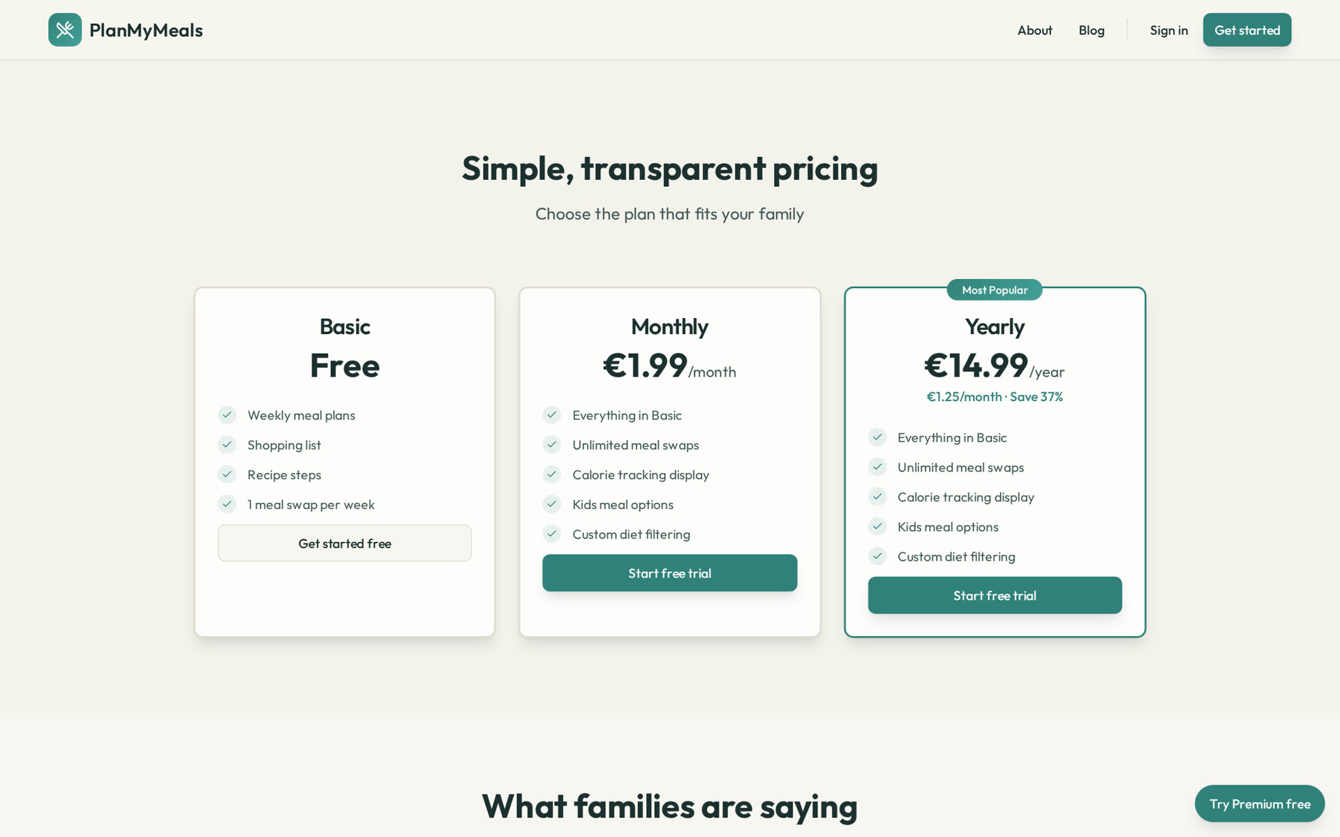 PlanMyMeals screenshot 2