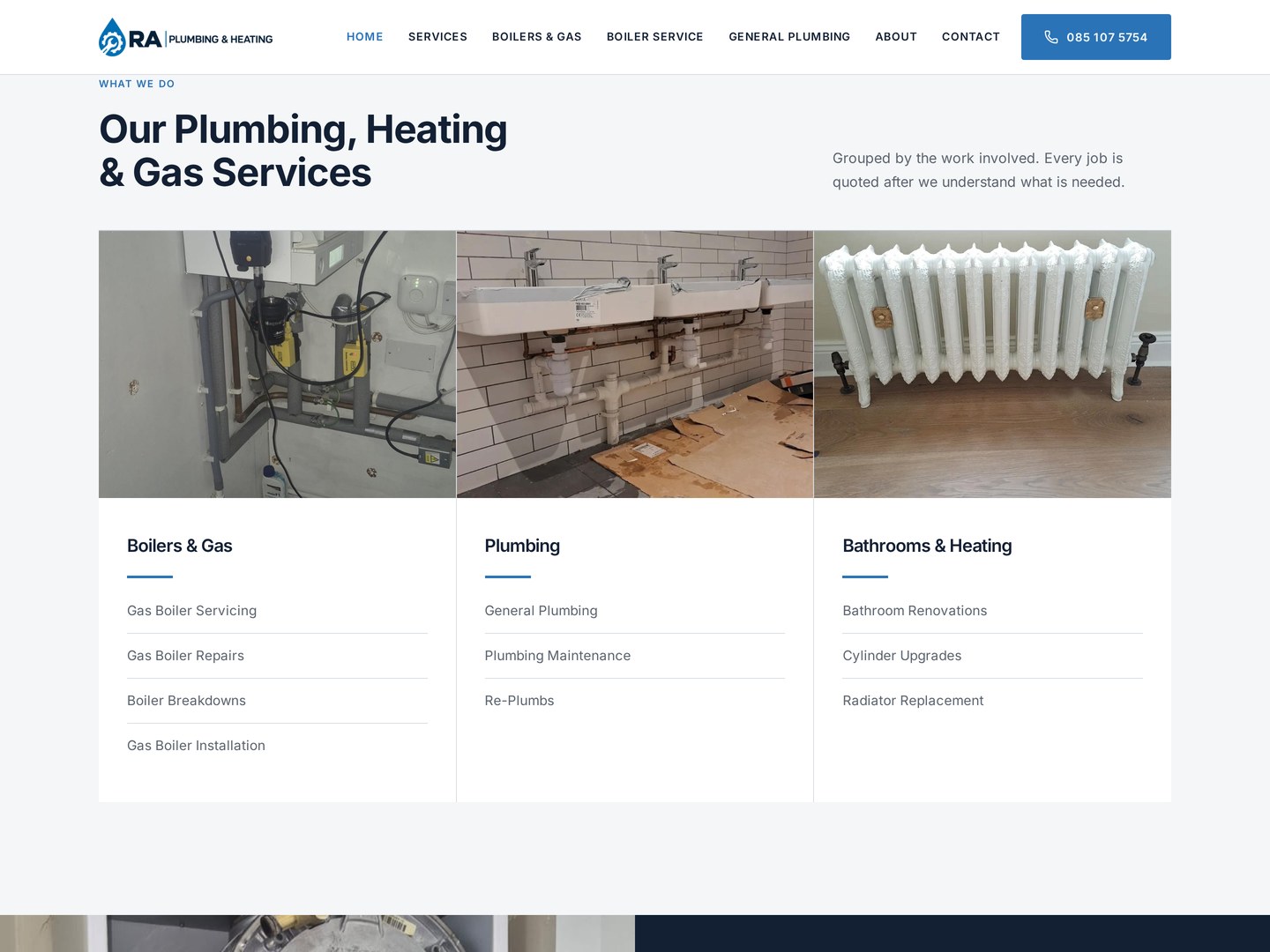 RA Plumbing & Heating screenshot 1