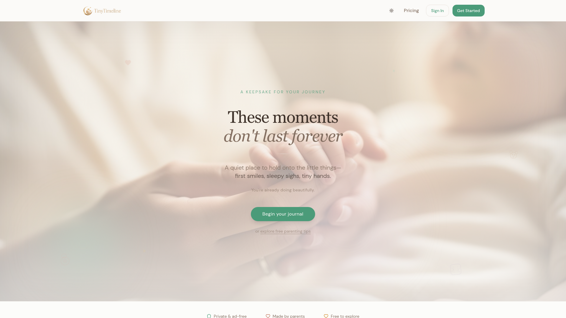 TinyTimeline interface preview